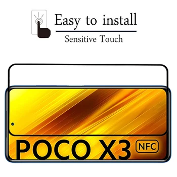  1 buc,2 buc,3pcs Pentru Xiaomi Poco X3 NFC Acoperire Completă Temperat Pahar Ecran Portector Pentru Xiaomi Poco X3 Temperat Sticlă de Protecție