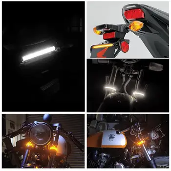  1 BUC/2 BUC Motocicleta LED Lumina de Semnalizare DRL 12V Chihlimbar Alb pentru Motor Electric Mașină Furculita Benzi Lampa Clipeste Semnalizarea de Iluminat