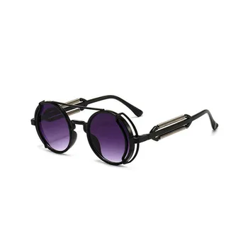  1 buc Retro de Înaltă Calitate Steampunk Elegante, ochelari de Soare Vintage Stil de Moda Rotund Ochelari Ochelari pentru Barbati Femei Cu 6 Culori