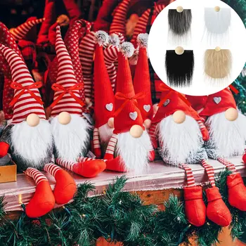  1 Set Gnome Margele Bărbi False Faux Blana Piticul Barba Șirag de mărgele de Lemn de Crăciun de Pluș Gnome Papusa Handmade, DIY