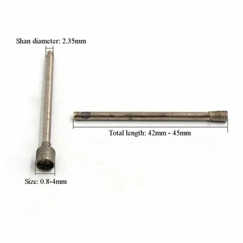  10 Buc 1-4mm Rotativ cu Diamant Burr Core Drill Bit Gravură 2.35 mm Pentru Placi de Sticla Pentru Unelte de Găurit Accesorii