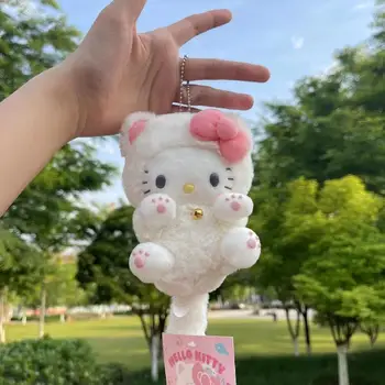  10cm Sanrio Hello Kitty Desene animate Pluș Papusa de Plus Umplute Ghiozdan Pandantiv Cadou Mic Ornament de Pluș Cadou Fată Spotify Premium