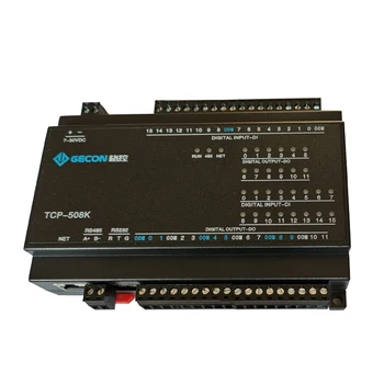  12-canal de ieșire releu, 16 canale digitale de intrare, RJ45 Ethernet Modbus TCP controller, compatibil cu RS485+232