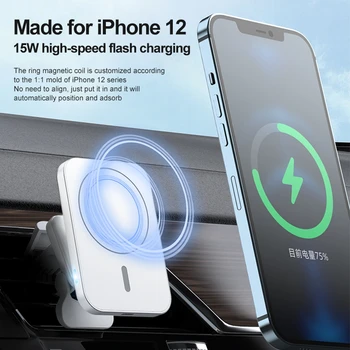  15W Magnetic Încărcătoare Wireless Pentru iPhone 13 12 Masina Magnet de Montare Suport de Telefon Stație de Încărcare Rapidă de Aerisire Suport Incarcator
