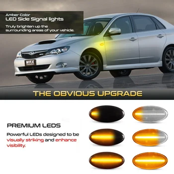  2 buc Secvențială Intermitent Dinamic Lampă de Semnalizare cu LED de Semnalizare de poziție Laterale Lumina Pentru Subaru Forester Impreza Wrx Sti 2008-2019