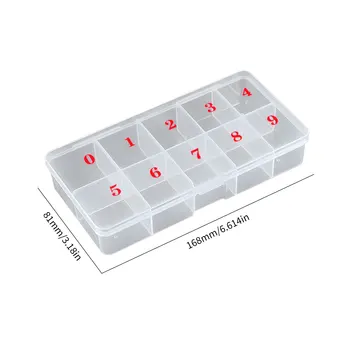  2 buc Unghii Vârful Box - Unghii False Tips Transparent Cutie de Depozitare Goale Nail Art Organizator Container pentru Bijuterii, Accesorii de Unghii