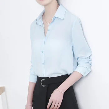  2021 Noua Moda Femei Șifon Tricouri Simple, de Culoare mai Multe Topuri de Femei Și îmbrăcăminte pentru femei Bluze Plus Dimensiune Maneca Lunga Îmbrăcăminte 4XL