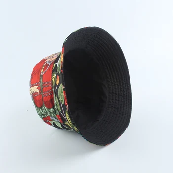  2022 Noi Panama Pălărie Bărbați Femei Imprimare Găleată Pălărie Reversibile Pescar Pălării De Vară Casual Hip Hop Bob Chapeau Vizorul Găleată Cu Capac