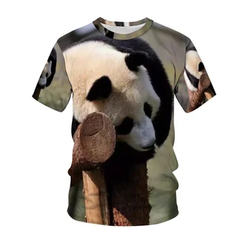  2022 vară fierbinte pentru bărbați T-shirt drăguț panda gigant 3D imprimate model casual, de Stradă pentru bărbați tricou plus mare