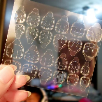  24 BUC Unghii False Diamant Roșu Lucios Marmură Roz de Acoperire Complet Portabil DIY Design Nail Art Sticker Patch Cu Lipici Accesorii