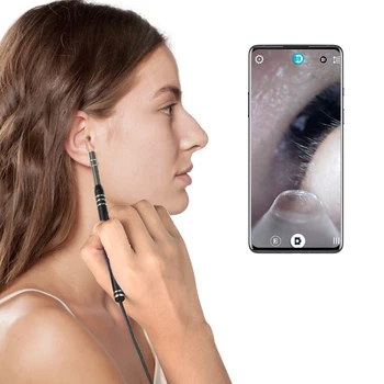  3 in 1 Ureche de Curățare aparat de Fotografiat USB Otoscop Ureche domeniul de Aplicare Endoscop Vizuale Cerumen Instrument de Ștergere Lingura de 5,5 mm Earpicker pentru Telefon Android