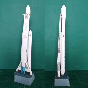  30cm 1:300 SpaceX Falcon Heavy-duty Rachete 3D Model din Hârtie Puzzle Student Parte din Clasa DIY Spațiu Papermodel Origami Jucărie