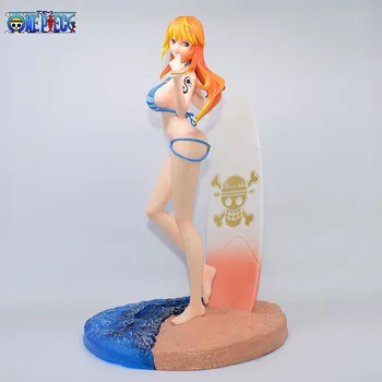  33cm-O singură Bucată de costume de Baie Beach Surf Nami Gk Hand-made Model Ornament Papusa Anime Vara Periferice Nami Figura Sexy Kawaii Jucarii