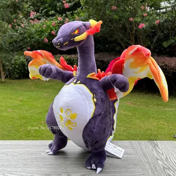  37cm Pokemon Mega Dynamax Gigantamax Strălucitoare Charizard de Pluș Dragon Desene animate Păpușă Jucărie Umplute