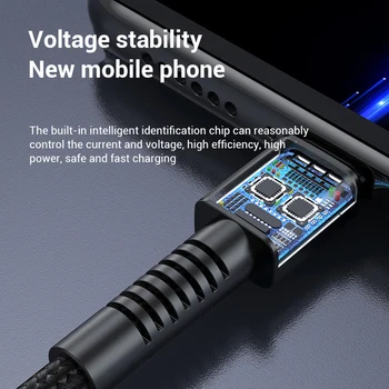  3A USB de Tip C Cablu de Sârmă Pentru Samsung S20 Huawei, Xiaomi Telefon Mobil de Încărcare Rapidă Cablu USB de Tip C, Încărcător Micro USB Cabluri