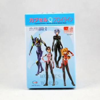  4buc/set Anime Figura Jucării Neon Genesis Eva Figura Jucării Serie EVA Ayanami Rei Gasha Portrete de Acțiune Model de Colectie