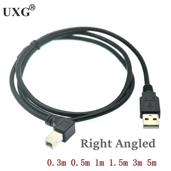  5m 3m 1,5 m, 1m USB 2.0 Male la USB B Male Tip B BM Unghi Drept pentru Imprimanta Scanner de 90 de Grade, Cablu BM în Unghi Cablu 5FT 10FT