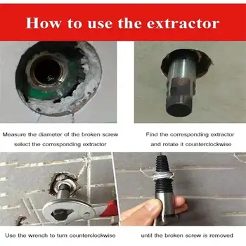  6PCS extractoare de șuruburi Metalice Burghiu Set Deteriorat Suruburi de Demontare Extractor Unelte pentru prelucrarea Lemnului Rupt Șurubul Conductei de Apă Extractor