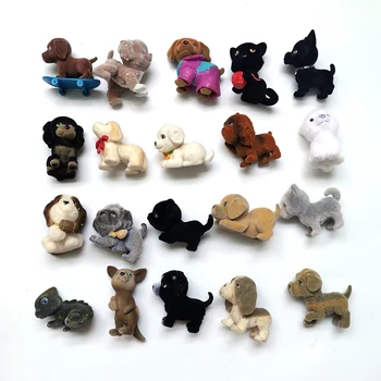  8Pcs Pădure Animal de Familie Figura s-au înghesuit Cat Shaggy Dog Puppy Panda Tort Figurina Decor Model Realist de Colectare de Jucării Cadou