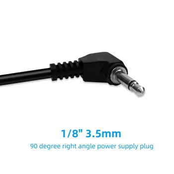  9V Cablu de Alimentare de 90 de Grade Unghi Drept sursa de Alimentare DC Converter Cablu prelungitor pentru Chitara Pedala de 5.5 mm x 2.1 mm 1/8