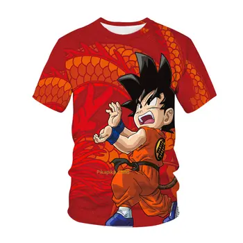  Anime Dragon Ball Goku de Imprimare 3D pentru Copii Tricou de Moda de Vara tricou Casual Fată Băiat Unisex Haine pentru Copii Tricou Topuri