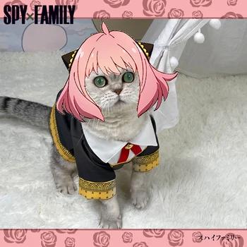  Anime SPION×FAMILIE Anya Falsificator de Desene animate Pisica Mica Haine, Pălărie, Haină de Cosplay Costum Lua Fotografie Recuzită Câine Animal de casă Supplies Accesorii