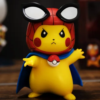  Anime TAKARA TOMY Pikachu pentru Avengers Alliance Iron Man Marvel hand-made magic digital car baby doll ornamente