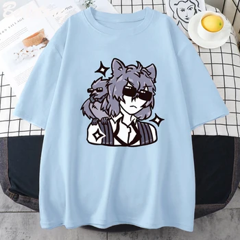  Arknights T Shirt Anime Cosplay Amiya SilverAsh Beagle Beehunter Joc Topuri Unisex Din Bumbac De Vara Cu Maneci Scurte Barbati Femei Tee De Imprimare