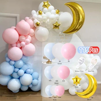  Balon Roz Arc Ghirlanda Kit Cu Aur Alb De Confetti Balon Pentru Decor Nunta Copil De Dus Consumabile Partid Ziua De Nastere