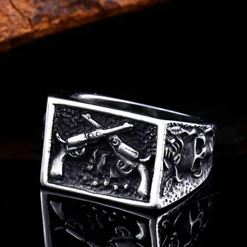  BEIER Rock arme duble inel de design amuzant din oțel inoxidabil barbati hohote de putere și de vânzare fierbinte pentru Asia de bijuterii ca prietenul cadou BR8-635