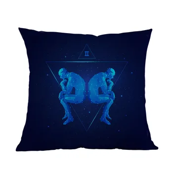  Bleumarin Douăsprezece Constelații De Semne Din Zodiac Horoscop Model De Pernă Masina Acasa Decorative Canapea Pernă Acoperă