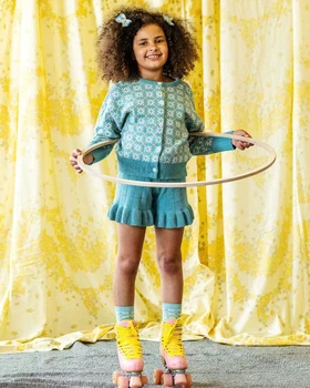  Cardigan Fete copii Pulovere 2022 Toamna Designer Fete Pulovere Tricotate cu Maneci Lungi de Toamnă și Iarnă Topuri 2-12 Y