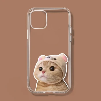  Caz de telefon Transparent Pentru iPhone 13 12 11 Procute pisica si catelul Mini Max X XR XS 7 8 6 6s Plus SE