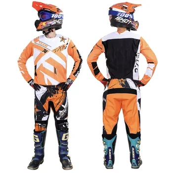  Copii Motocross Costum de Înaltă Calitate Set de pinioane Dirt Bike ATV MTB MX Off-Road de Curse Costum Jersey Pantaloni Combinație