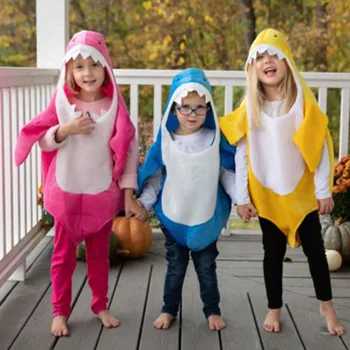  Copilul Roz Rechin Cosplay Costum De Halloween Pentru Copii Boys Rechinii Salopeta Copil De Crăciun, Ziua De Grup De Partid Rochie Fancy