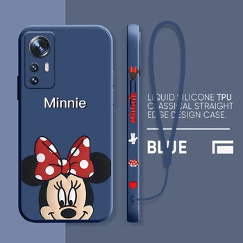  Cuplu de Desene animate Mickey Telefon Caz Pentru Xiaomi Mi 12 11 10 11T 10T 9 9SE Pro Lite Ultra A3 Lichid Stânga Coarda Bomboane Acoperi Coque Capa