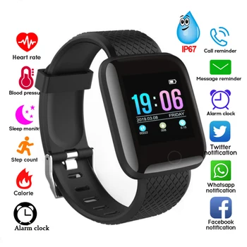  D13 Ceas Inteligent Bărbați Tensiunii Arteriale Smartwatch Rezistent La Apa Femei, Copii, Monitor De Ritm Cardiac Fitness Tracker Ceas Sport Pentru Android