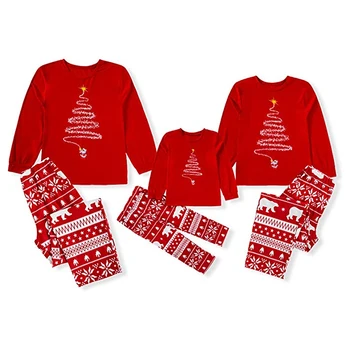 De Crăciun, Familia Potrivire Set De Pijama Adult Mama Haine Pentru Copii Îmbrăcăminte De Noapte De Familie Tinutele Homewear Pentru Familie Îmbrăcăminte Set