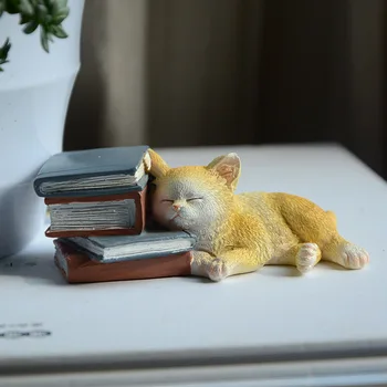  De Zi Cu Zi De Colectare De Paști Kawaii Pisica Acasă Decorare Accesorii Figurine De Animale Maneki Neko Sculptura In Miniatura Zână Grădină