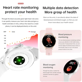  Dinte Suna Ceasul Inteligent Fata Voice Control NFC Parola de Deblocare Personalizat Dial Vreme Sănătatea Corpului Test Smartwatch Pentru Femei Barbati