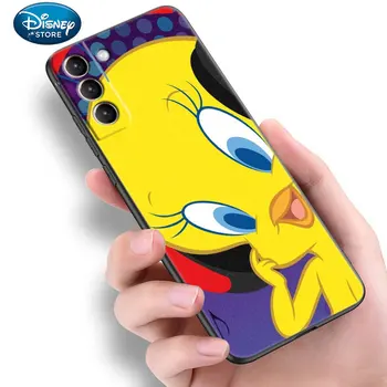  Disney Tweety Negru Caz de Telefon Pentru Samsung Galaxy S22 S21 Ultra S20 FE S8 S9 S10 S10E Plus S10 Lite S7 Edge 5G husă Moale