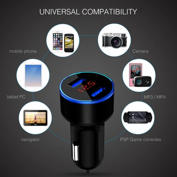  Display Digital Dual USB Încărcător de Mașină Universal 3.1 O Încărcare Rapidă de Tensiune de Monitorizare Pentru Samsung iPhone GPS Telefon de Masina-Incarcator