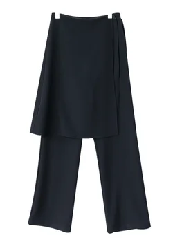  Doamnelor Direct Pantaloni Fusta Personalitate Falsă Două Modele De Primăvară Și De Toamnă Noul Negru Clasic De Moda De Petrecere A Timpului Liber Mare Pantaloni