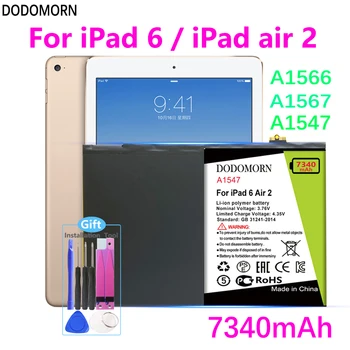  DODOMORN Baterie Pentru Tableta iPad 6 / iPad air 2 A1566 A1567 A1547 +Numărul de Urmărire