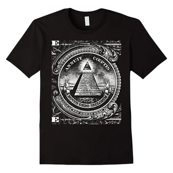  Dolarul, Ochiul Care Vede Tot. Francmasonii Illuminati Piramida Mens T-Shirt. Vara din Bumbac cu Maneci Scurte O-Neck Tricou Unisex Nou S-3XL