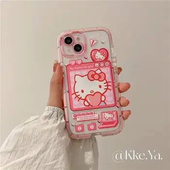  Drăguț Sanrio Hello Kitty kuromi melodia mea cinnamoroll Telefon Caz Pentru Iphone 11 12 13 Pro Max X Xs Xr Luminos Capac Transparent