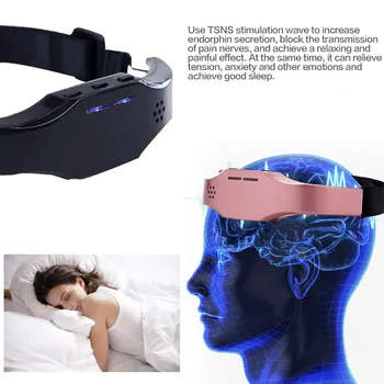  EMS Cap de Masaj Frunte Creierul Relaxare Puls Frecvență Redusă de a Îmbunătăți Somn de Sănătate de Relief de Stres Creierul Masaj Stimulator
