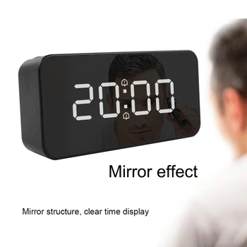  Fanju Ceas cu Alarmă Digital cu LED-uri de Interior termometru Temperatura de Încărcare USB Snooze Iluminare BedsideTable Interior Acasă Ceasuri