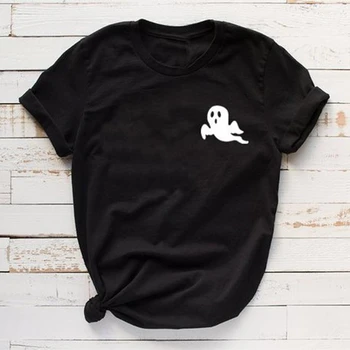  Fantoma de Halloween Tricou Femei Drăguț Halloween T-shirt Kawaii Fantomă Graphic Tee Truc sau Trata Petrecere Tricouri Infricosator Femei Punk Topuri