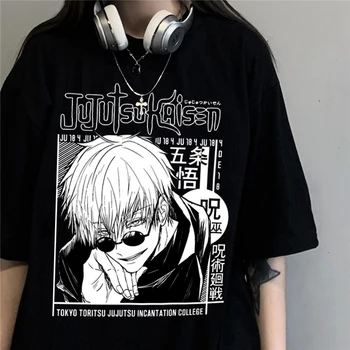  Femei T-shirt Anime Japonez Jujutsu Kaisen Tricou Femei Gojo Satoru Y2k Topuri Yuji Itadori Grafic Teuri Supradimensionate T-shirt